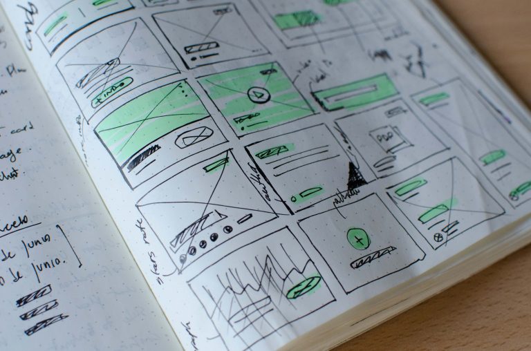 A page with a lot of mockups for a website or app.