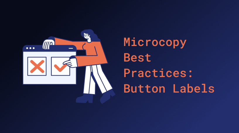 Featured image: Microcopy best practices: Write better button labels for your SaaS site.